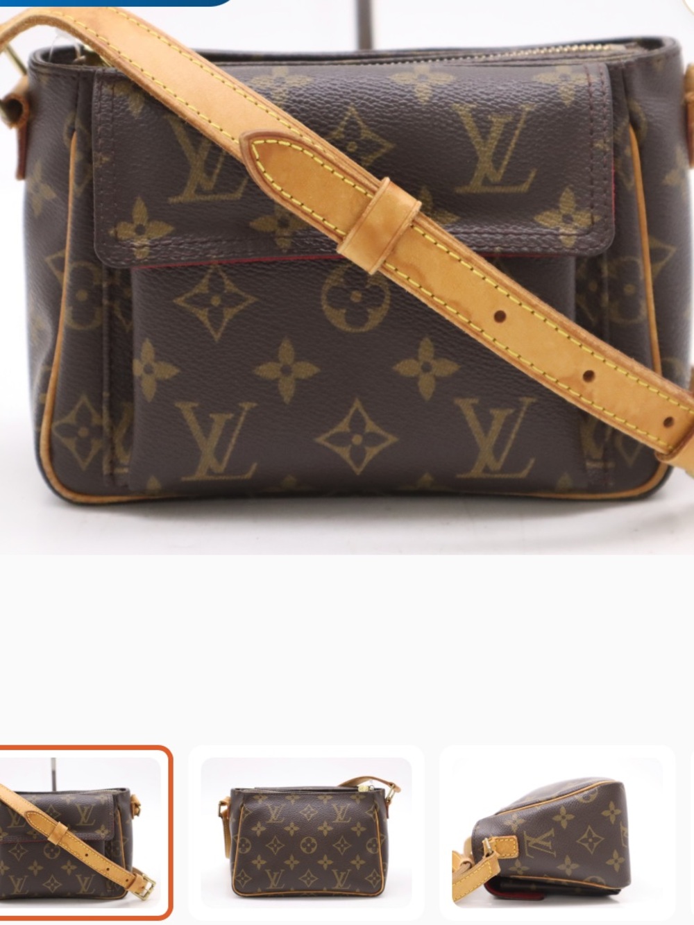 Louis Vuitton Monogram Crossbody Bag in Brown and Caramel VIVA CITE PM